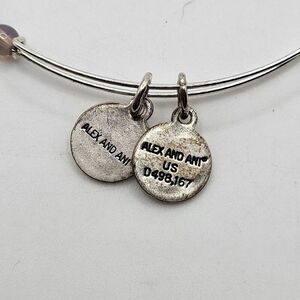 Alex & Ani Adjustable Healing Energy Beaded Bangle Bracelet 2.5in dia